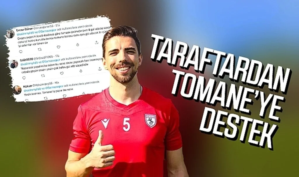 Samsunspor taraftarından Tomane'ye destek 