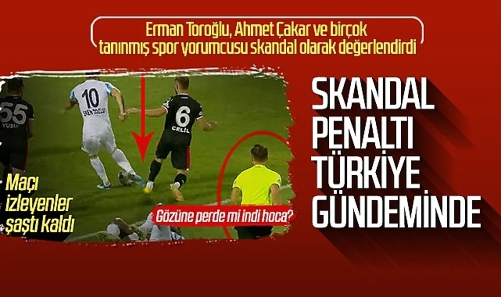 Samsunspor’un Erzurum deplasmanında verilen skandal penaltı Türkiye gündeminde
