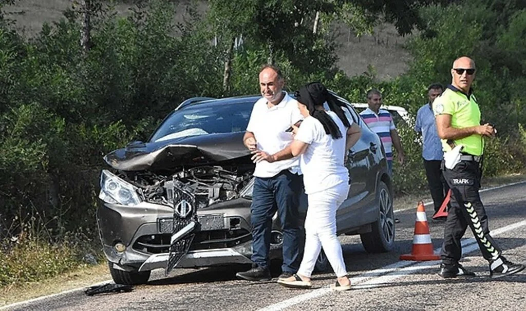  Sinop’ta aracın çarptığı büyükbaş hayvan telef oldu