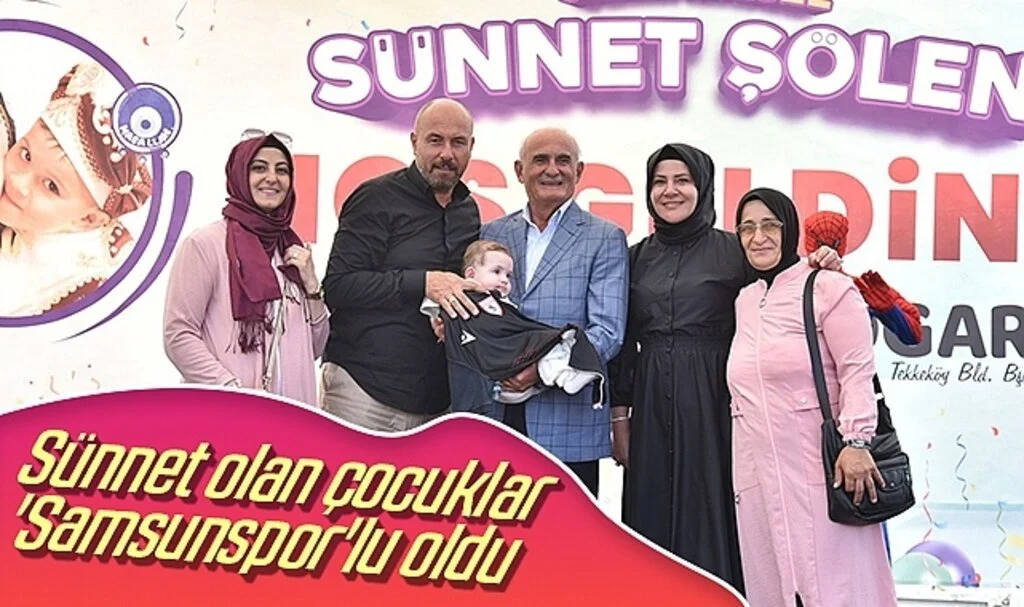 Sünnet olan çocuklar 'Samsunspor'lu oldu