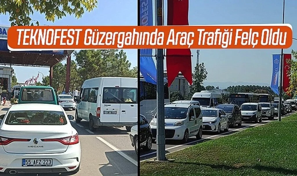 TEKNOFEST Güzergahında Araç Trafiği Felç Oldu