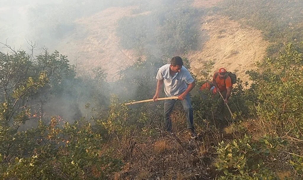  Tunceli’de çıkan örtü yangınına müdahale sürüyor