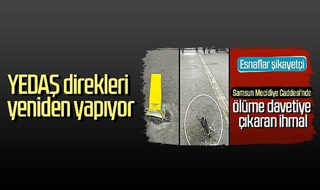 YEDAŞ Mecidiye'deki direkleri yeniden yapıyor