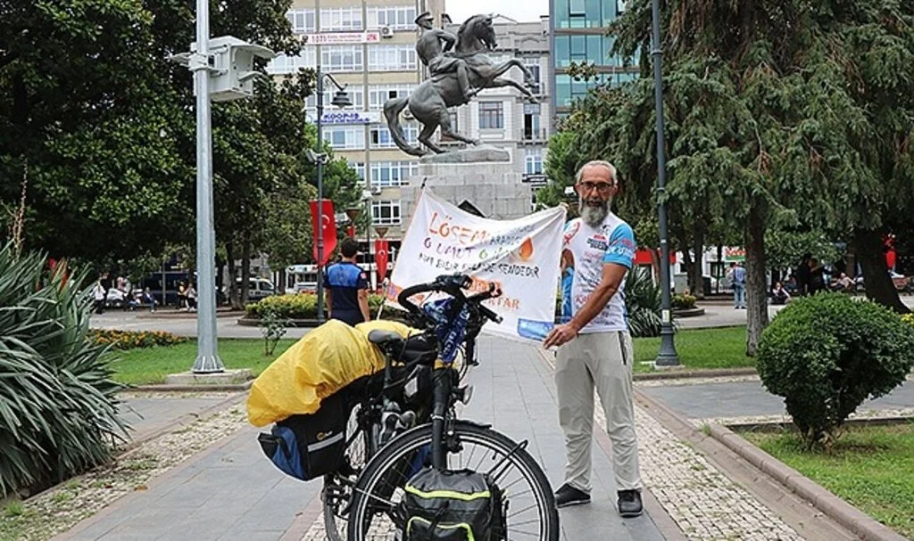 2 bin 655 km pedal çevirerek 23 şehri dolaştı