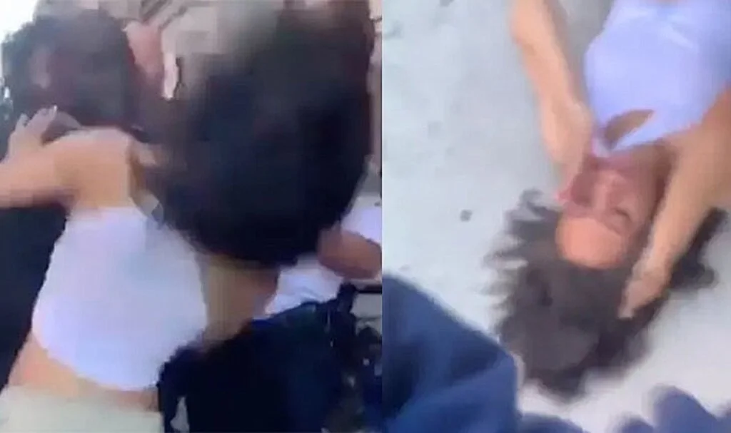 ABD polisinden kadına yumruklu saldırı