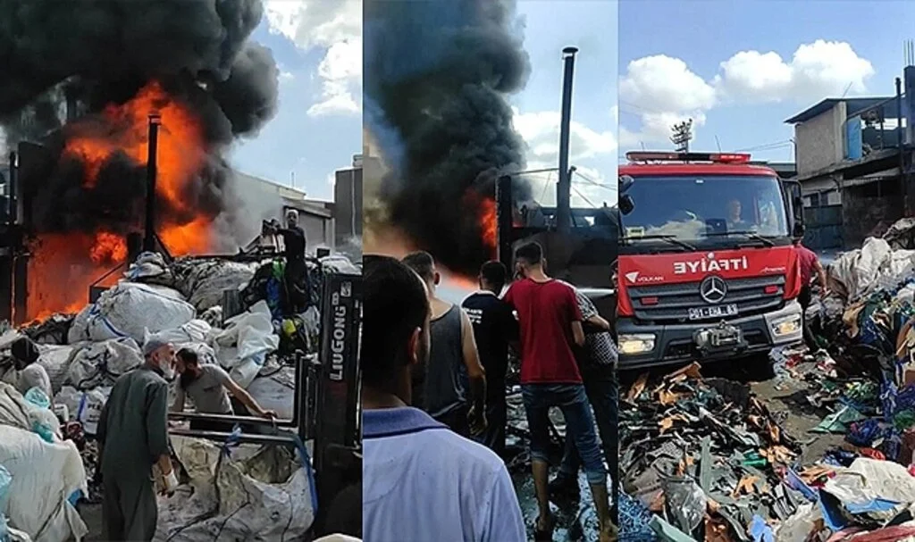 Adana’da geri dönüşüm fabrikasında yangın