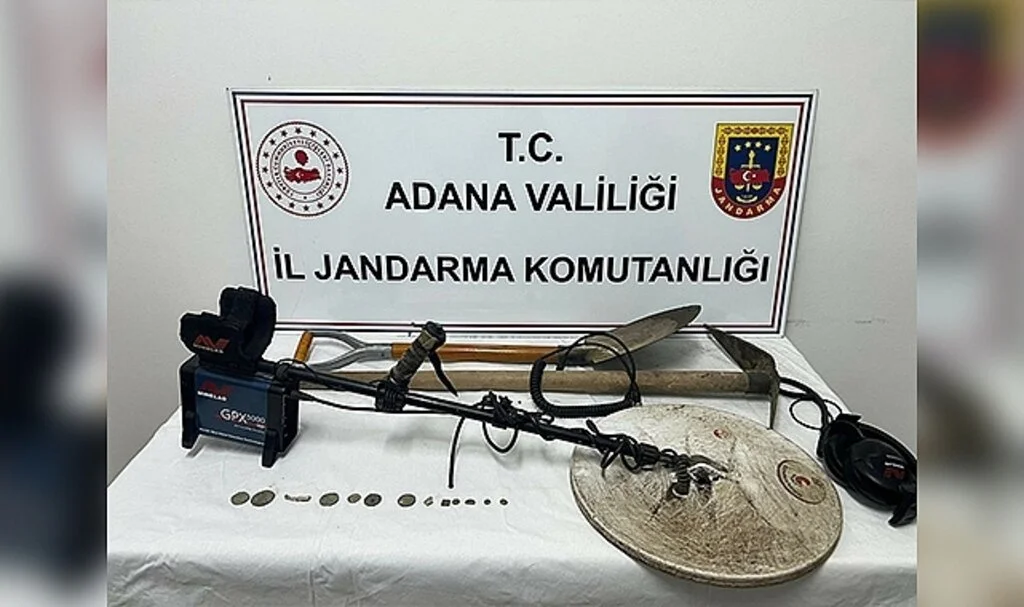Adana'da kaçak kazı yapan 4 kişi yakalandı
