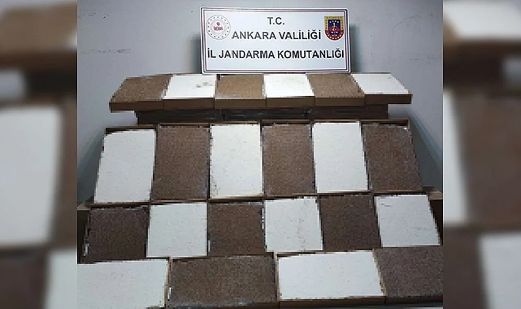 Ankara’da 400 bini aşkın dolu makaron ele geçirildi