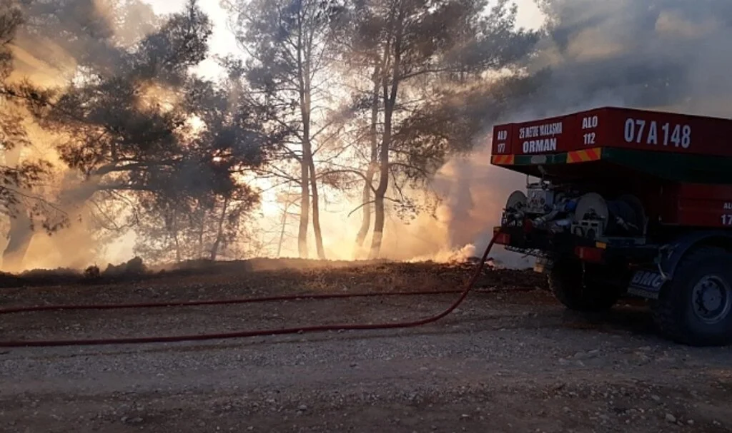 Antalya'da orman yangını büyümeden söndürüldü