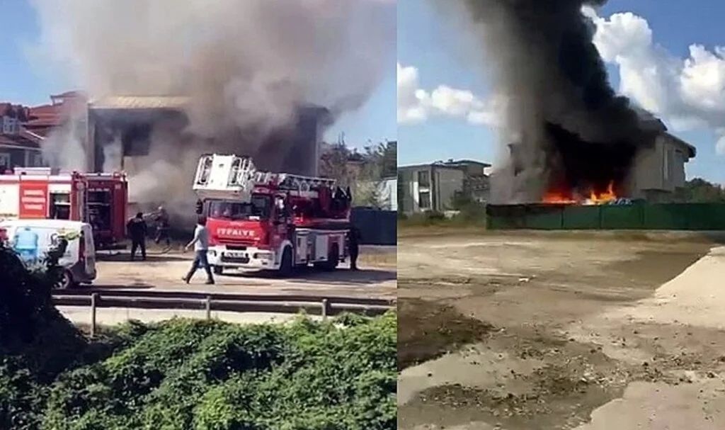 Bahçede çıkan yangın eve sıçradı, itfaiye seferber oldu