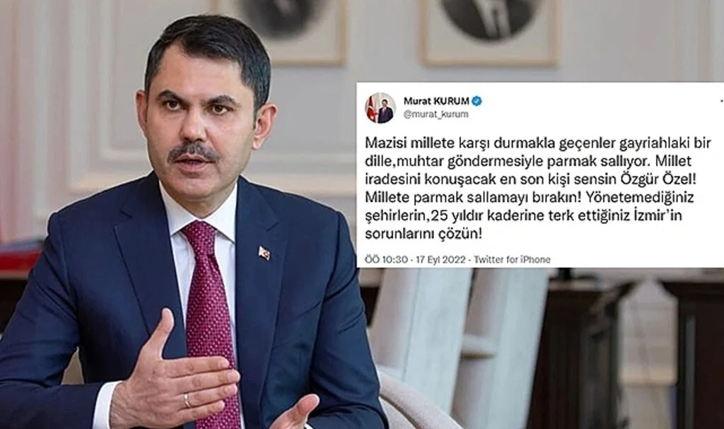 Bakan Kurum'dan CHP'li Özgür Özel’e yanıt: "Millete parmak sallamayı bırakın"