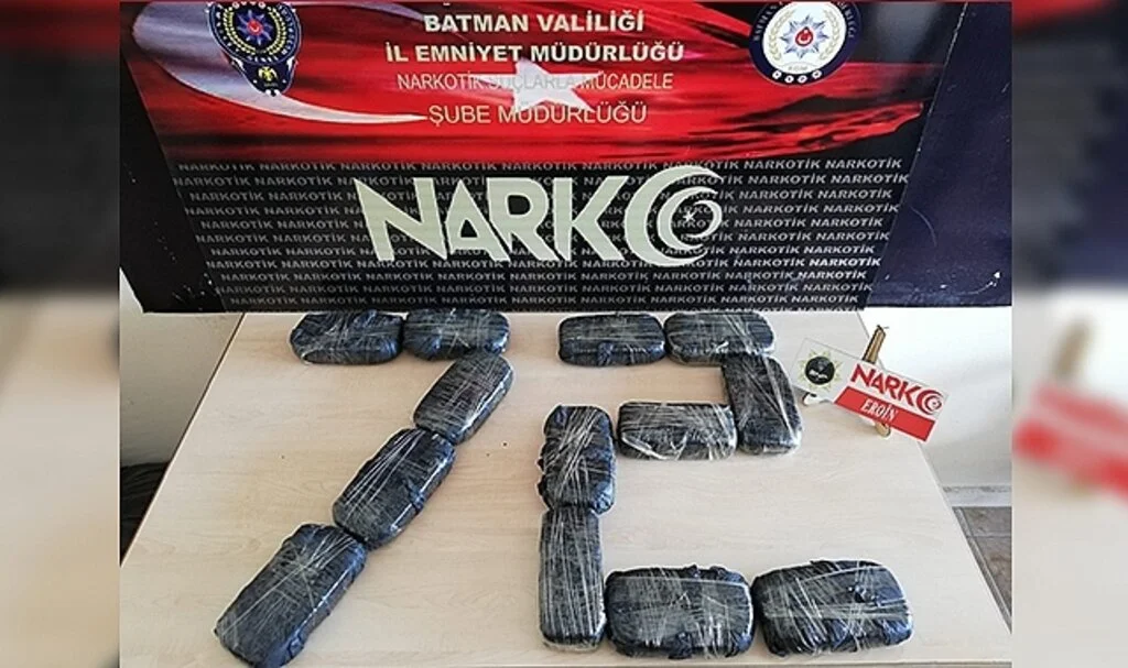 Batman’da 10 kilo uyuşturucu ele geçirildi