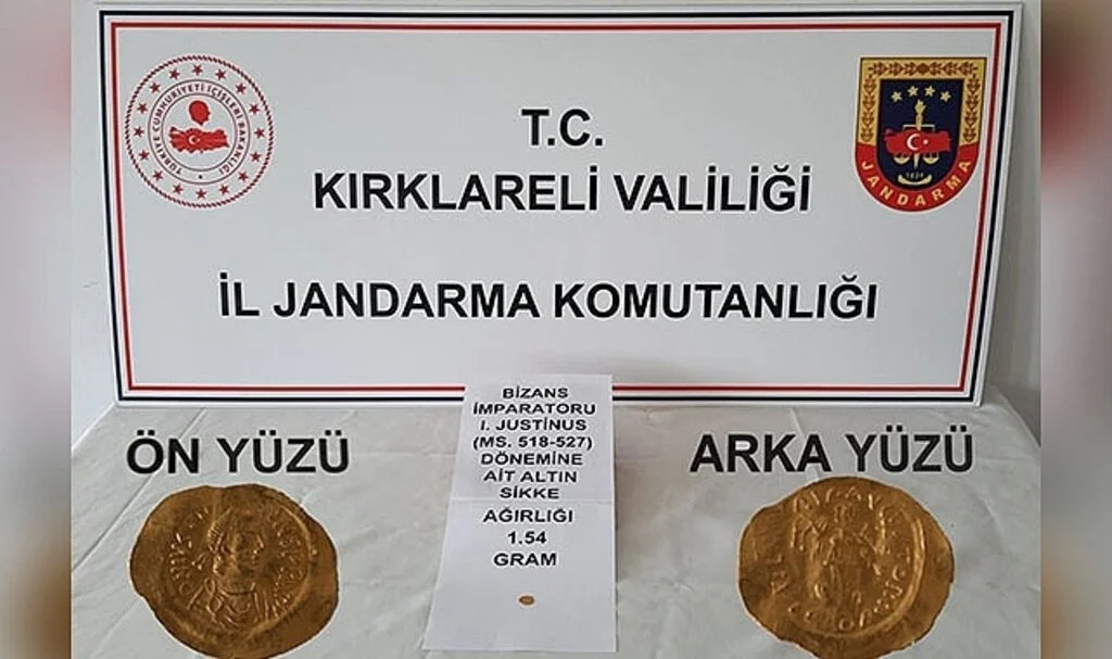 Bizans dönemine ait sikke ele geçirildi