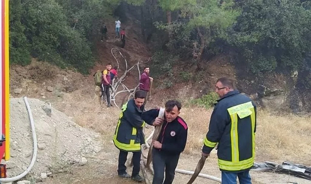 Buldan'daki yangında 1 hektar alan zarar gördü