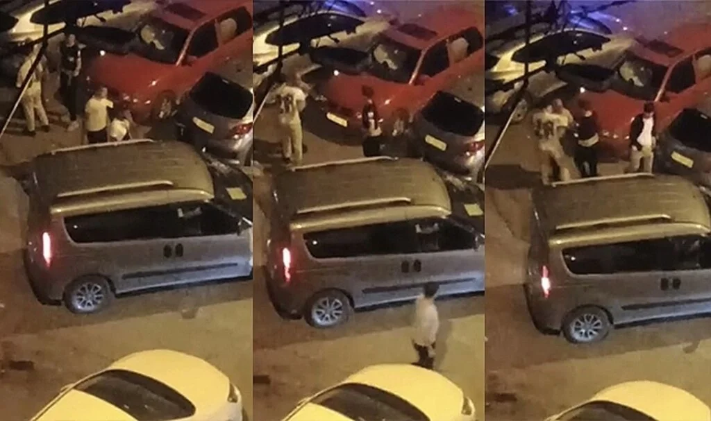 Bursa'da otopark kavgası kamerada