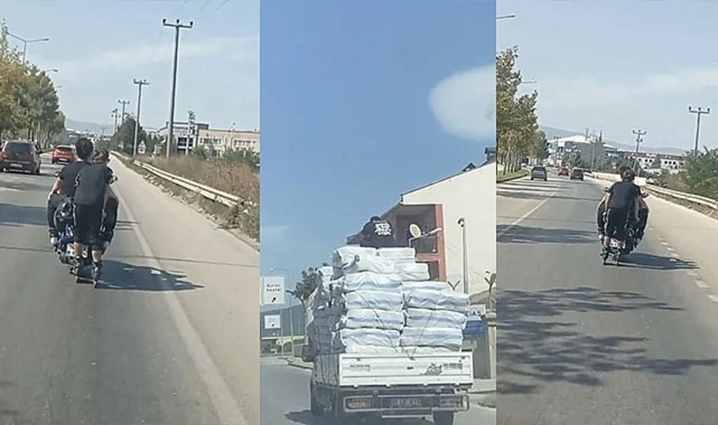 Bursa’da patenli gencin tehlikeli yolculuğu