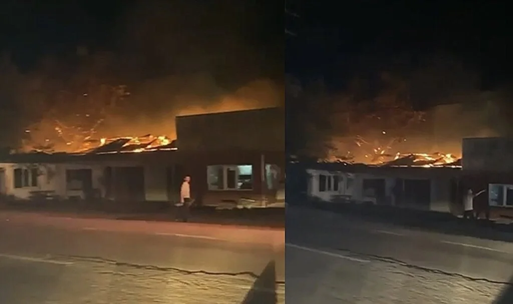 Bursa'da samanlık alev alev yandı