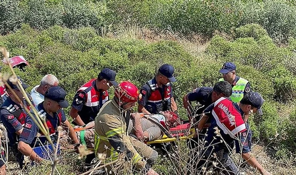Bursa’da tır 150 metre yükseklikteki şarampole yuvarlandı: 1 yaralı