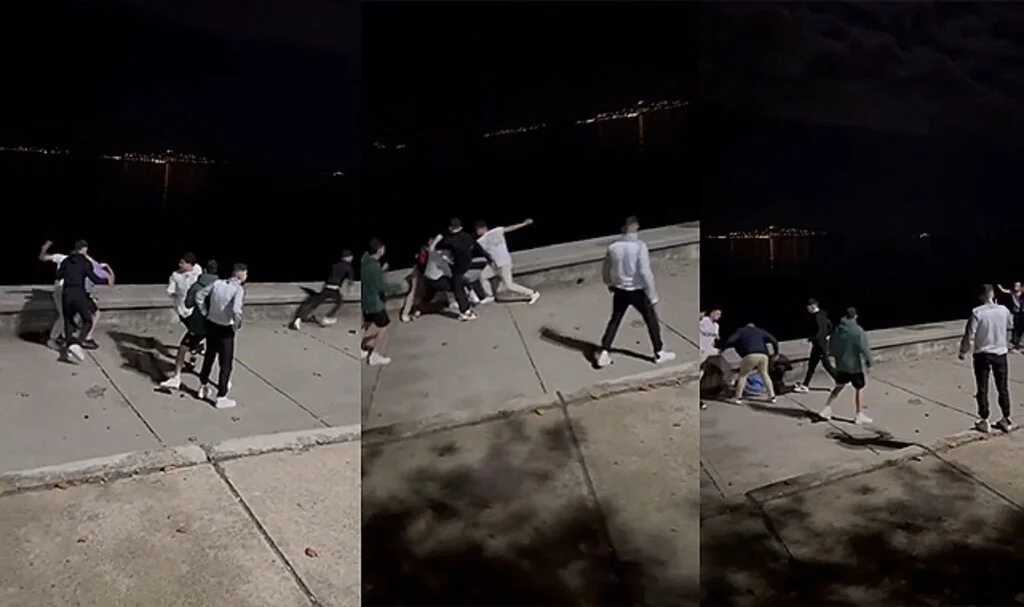 Caddebostan Sahili'nde yere yatırdıkları genci tekme ve yumruklarla darp ettiler