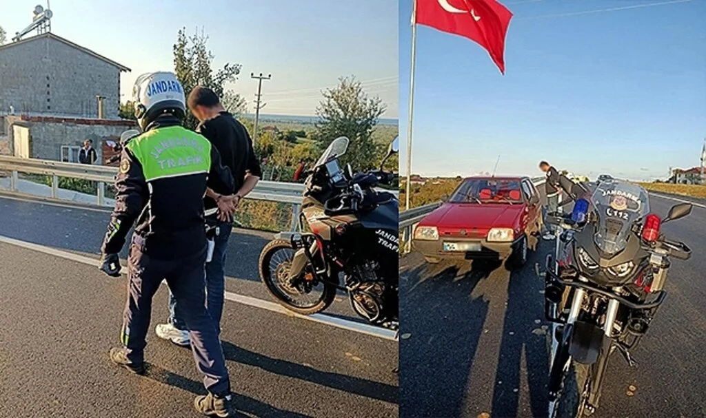 Çaldığı otomobille geziyordu, kovalamacanın ardından yakayı ele verdi