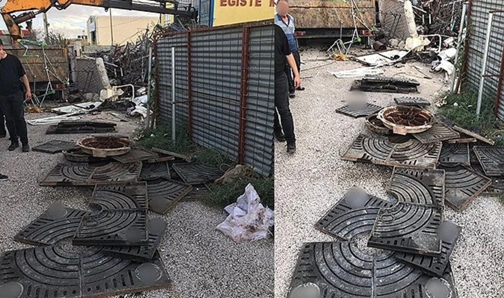 Çalıntı rögar kapağı ve mazgalları satan 2 şahıs yakalandı