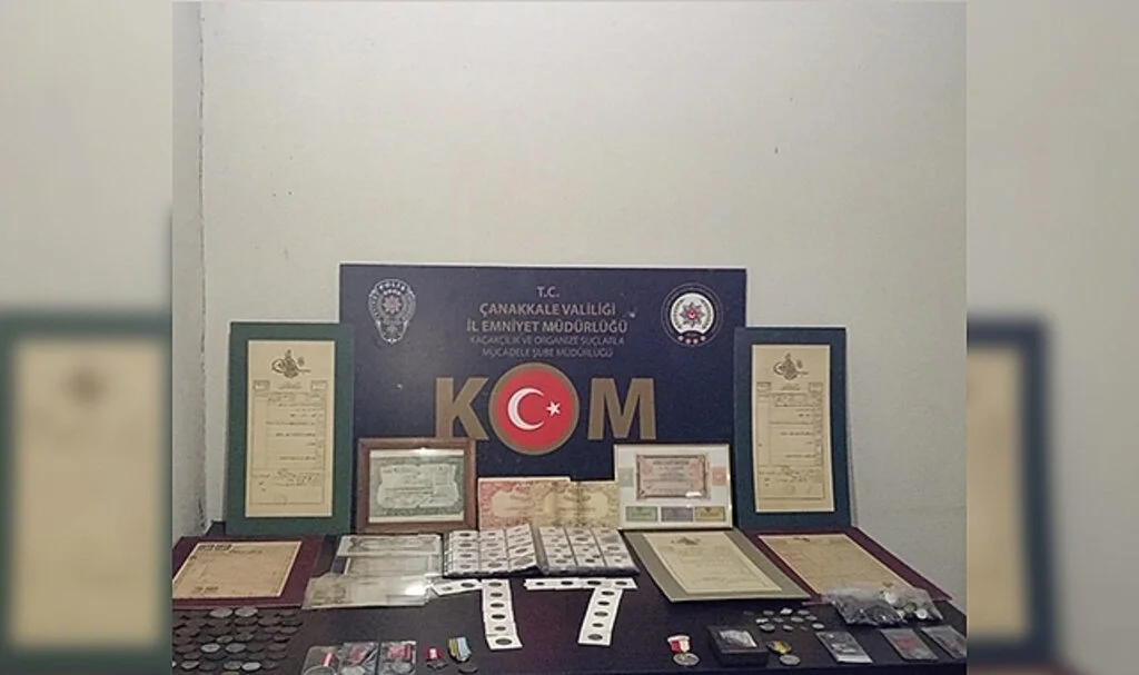 Çanakkale’de çok sayıda tarihi eser ele geçirildi