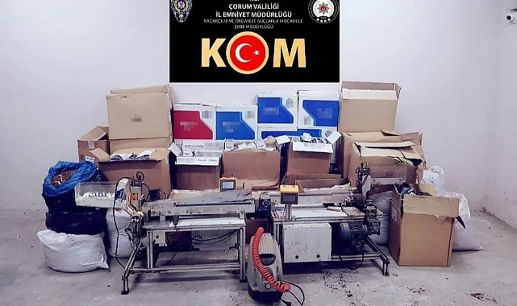 Çorum'da kaçak sigara operasyonu