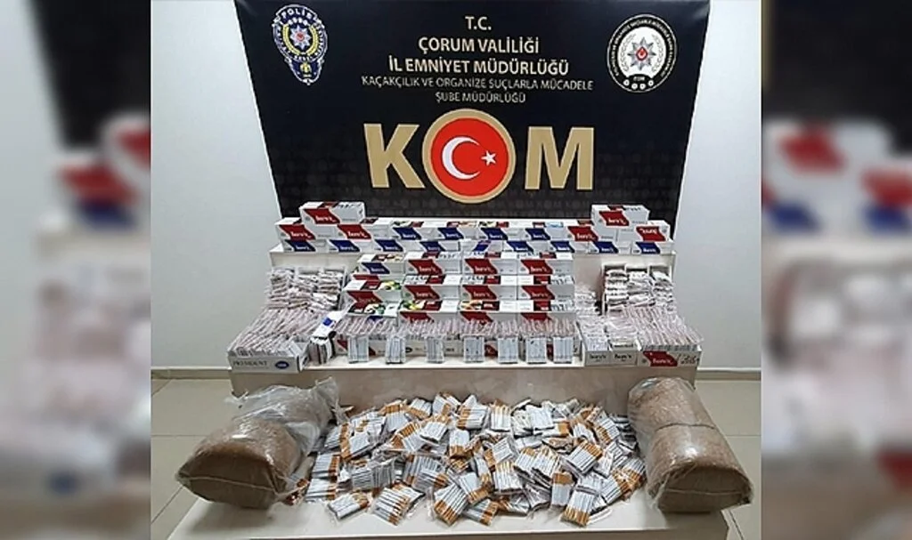 Çorum'da kaçak sigara operasyonu