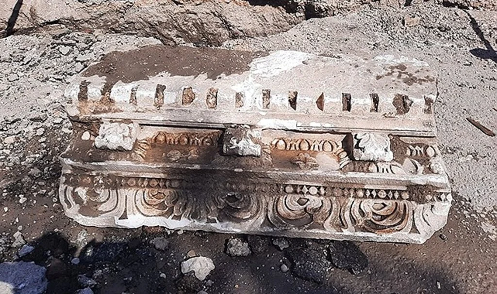 Doğalgaz çalışması esnasında tarihi eser bulundu