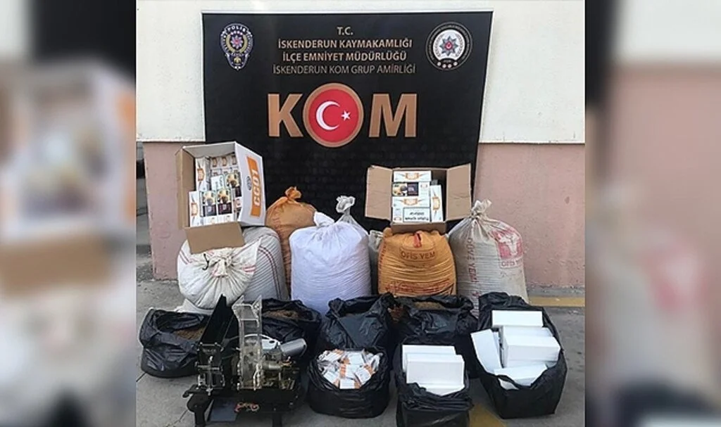 Dörtyol’da kaçak tütün ve makaron operasyonu