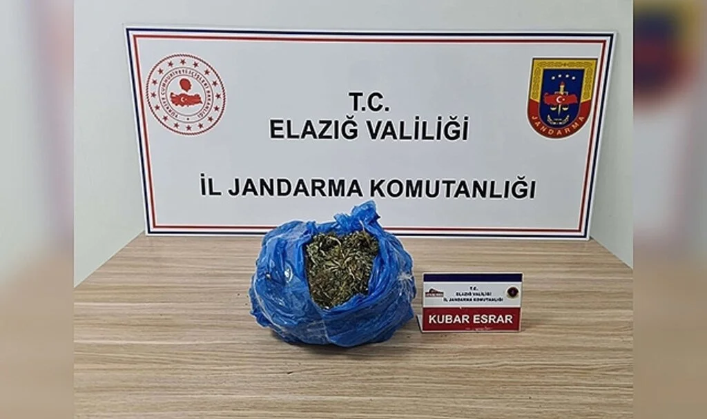 Elazığ’da 2 kilo kubar esrar ele geçirildi: 1 gözaltı