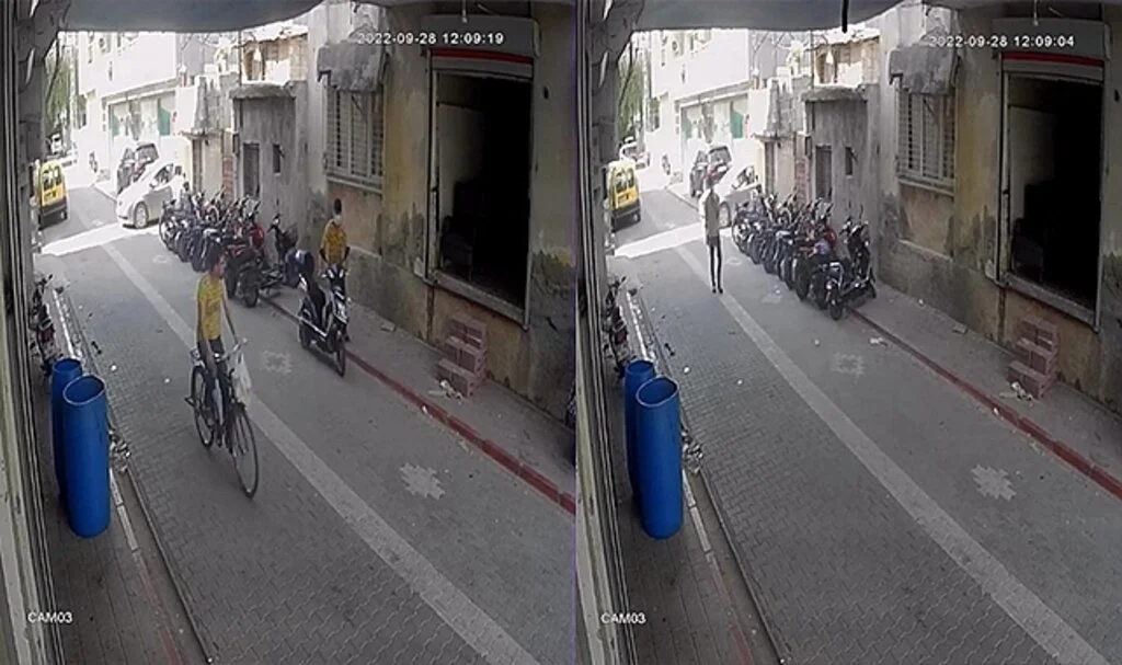 Elektrikli bisikletin çalınma anı kameraya yansıdı