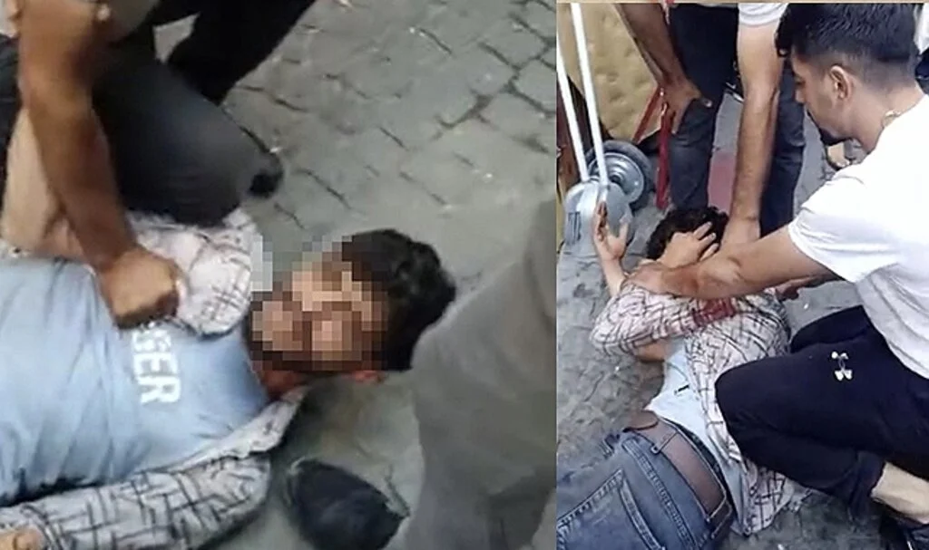 Eminönü'nde taciz iddiası ortalığı karıştırdı; kadınlar yakalanan tacizciyi yerde tekmeledi