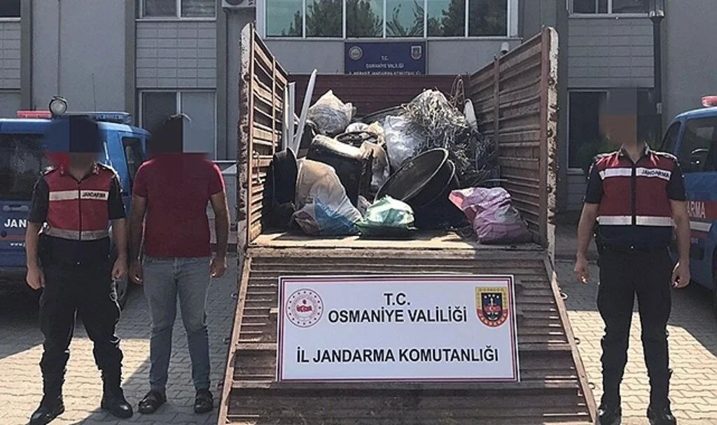 Evlerden bakır kazan ve leğen çalan şüpheli yakalandı
