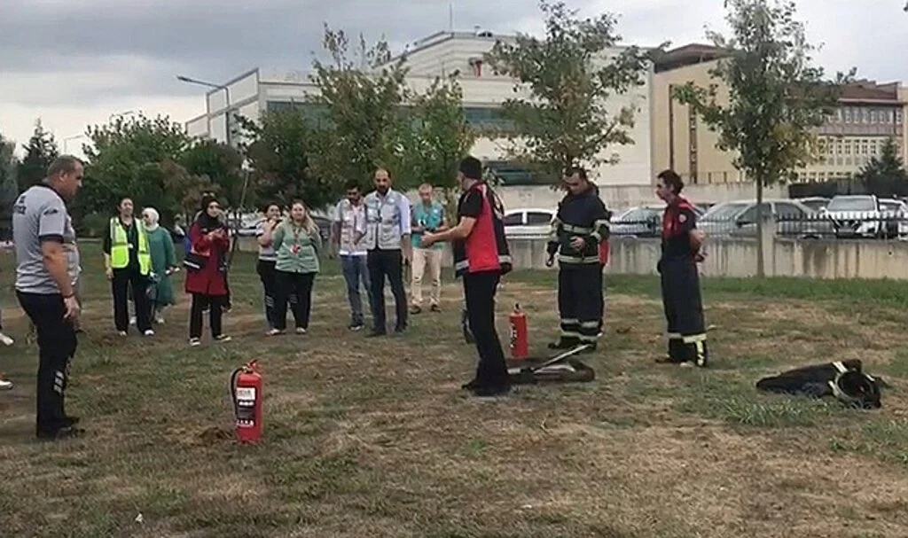 Hastanede yapılan tatbikat gerçeğini aratmadı