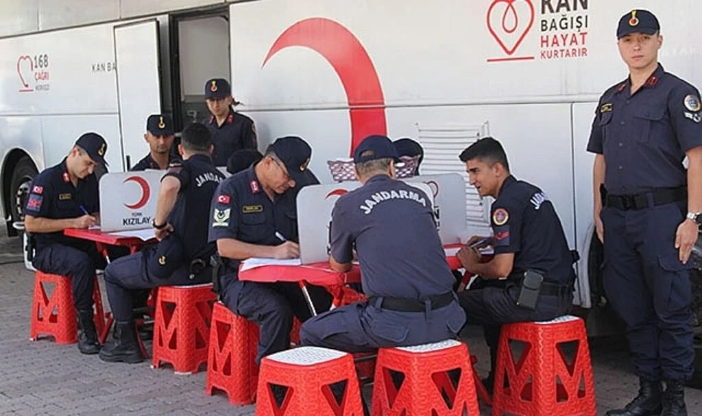 Havza’da Jandarmadan kan bağışı kampanyasına destek
