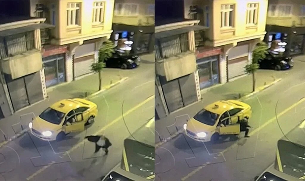 İstanbul’da taksi gaspı kamerada: Taksici arkasına bile bakmadan kaçtı