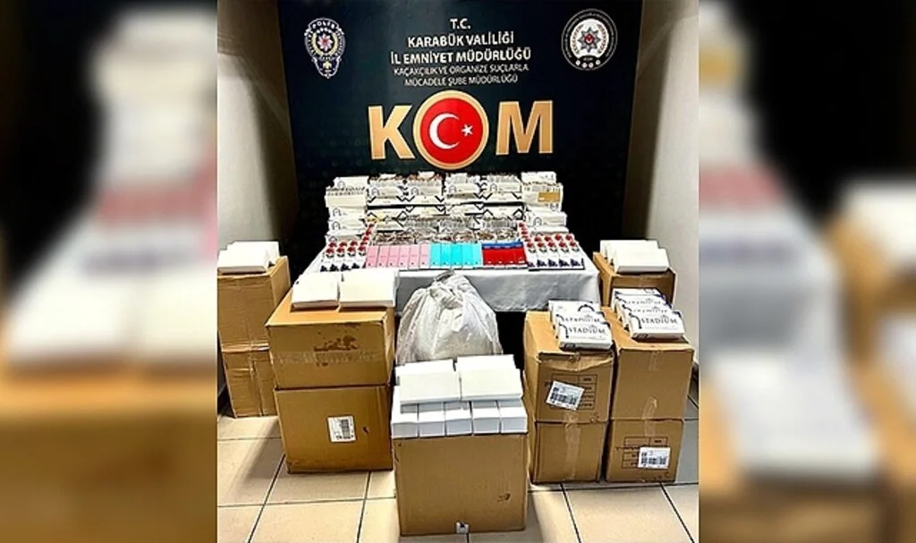 Karabük'te makaron ve kaçak tütün operasyonu
