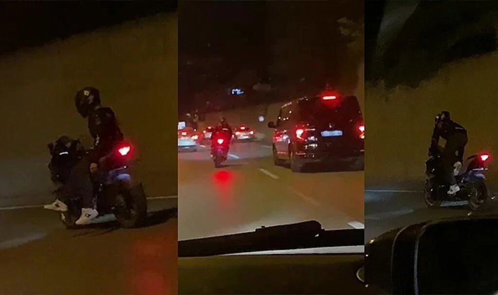 Kendi ve diğer sürücülerin canını hiçe saydı