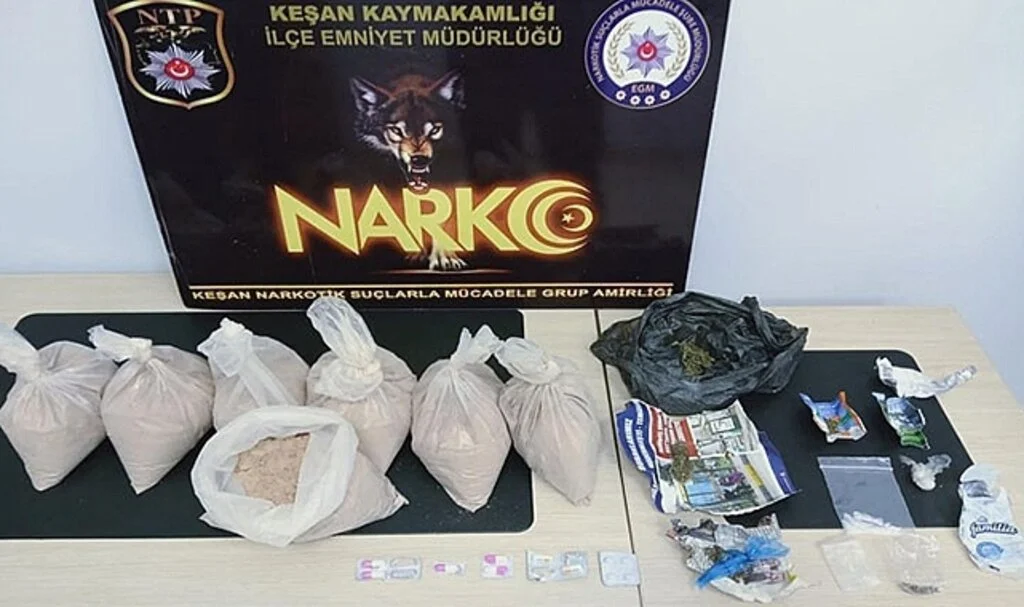 Keşan’da 6 kilo eroin ele geçirildi