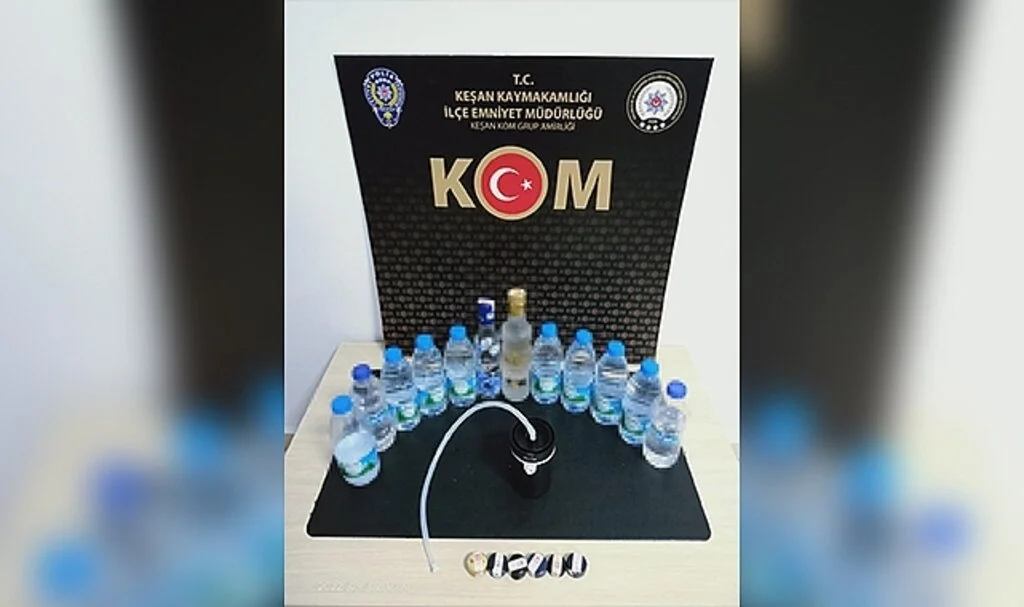 Keşan’da sahte içki baskını
