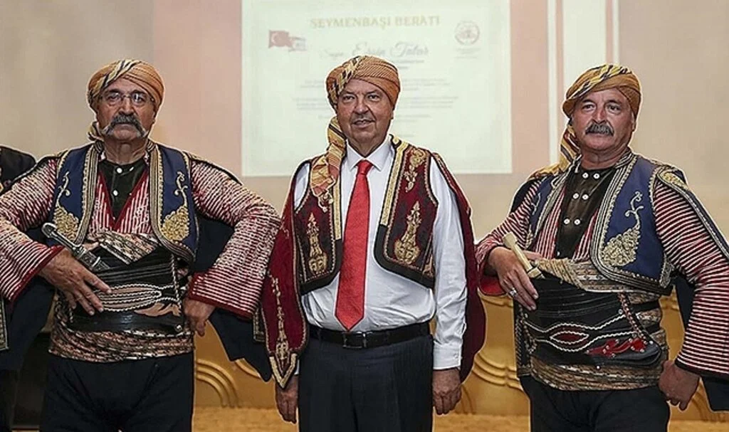 KKTC Cumhurbaşkanı Tatar'a, Ankara'da "Seymenbaşı Beratı" takdim edildi