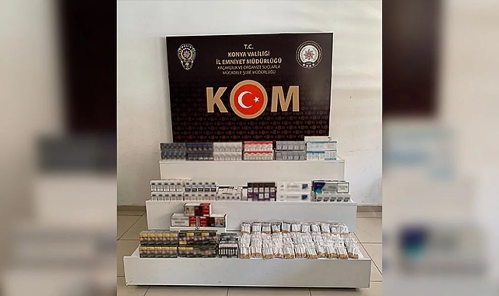 Konya'da gümrük kaçağı sigara ele geçirildi