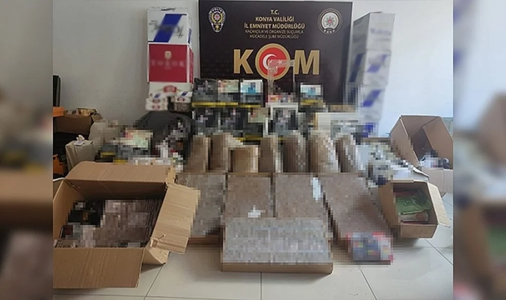 Konya’da kaçak sigara operasyonu