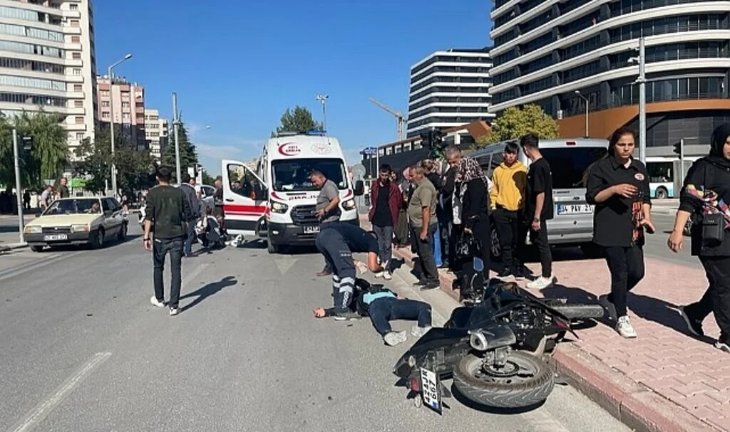 Konya’da motosikletler çarpıştı: 2 yaralı