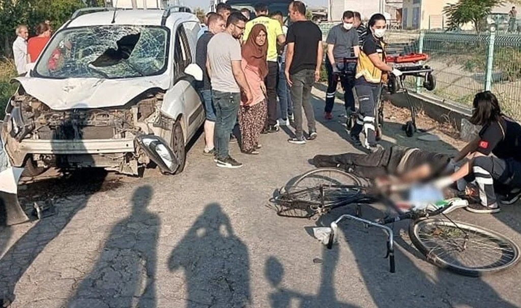 Manisa’da kamyonetin çarptığı bisikletli öldü