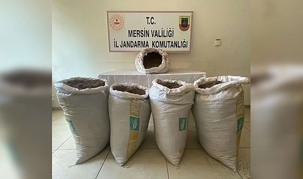 Mersin’de 350 kilogram kaçak tütün ele geçirildi