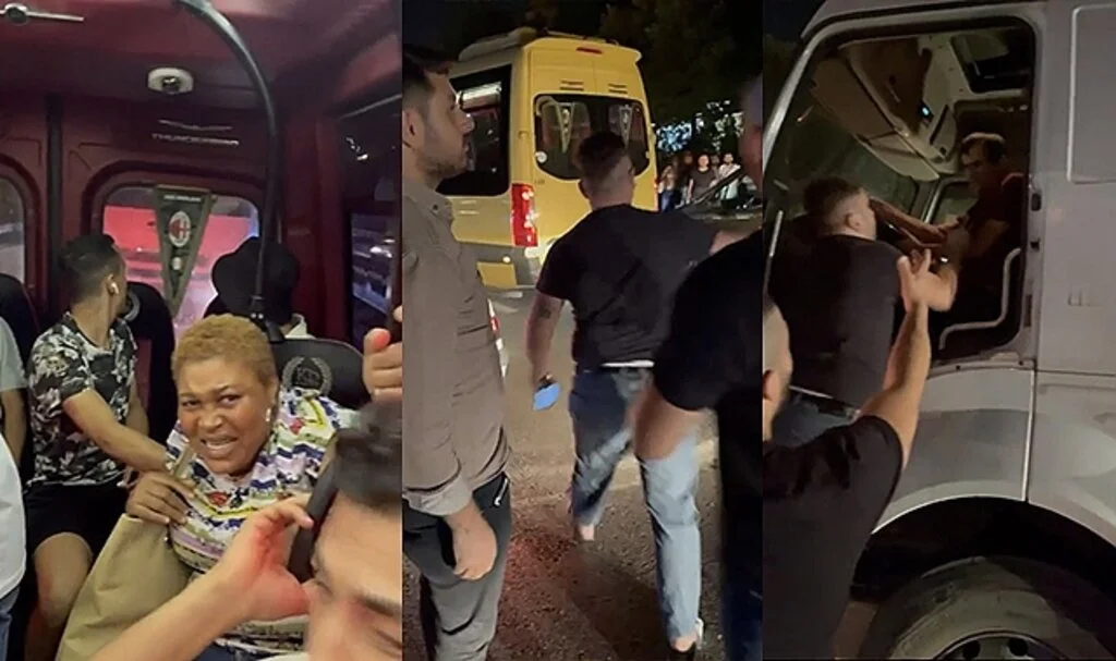 Minibüs sürücüsü kamyon şoförünü önce darp etti, sonra gasp etti