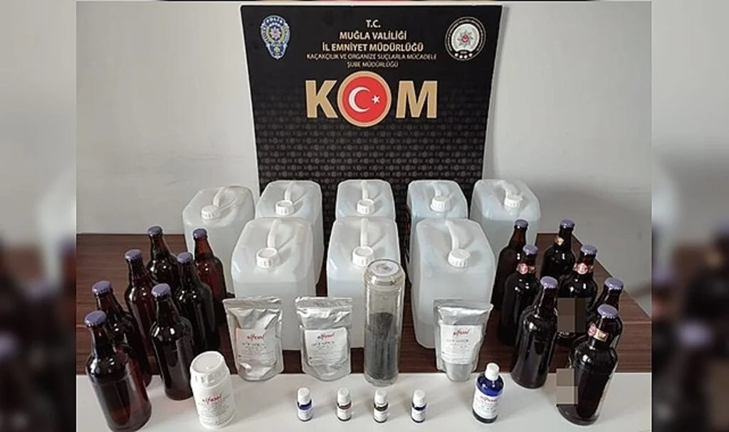 Muğla'da, sahte alkol operasyonu