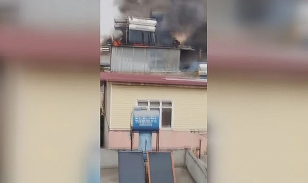 Odunlukta çıkan yangın korkuttu